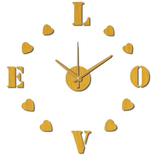 Mauro Ferretti Stenska samolepilna ura Love, ⌀ 60 cm Cene