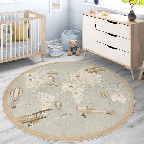 Mila Home Periv dječji tepih za igru &amp;oslash;120 cm Vintage World &amp;ndash; Slike