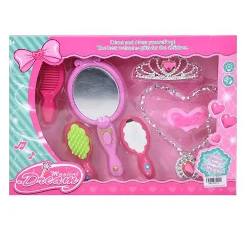 Magic Toys Kozmetični set z glasbenim ogledalom, verižico in tiaro Cene