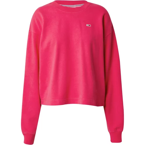 Tommy Jeans Sweater majica 'Tonal Appliqué' mornarsko plava / roza / crvena / bijela