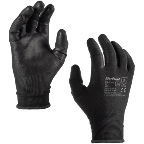 Rebel radne rukavice CS-P002 s poliuretanskim premazom, veličina 10 (XL), 10 pari Slike