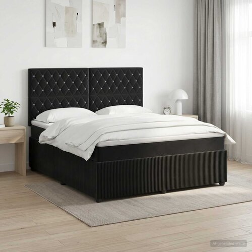  Boxspring krevet s madracem Crna 140 x 190 cm Bar&scaron;un Cijene