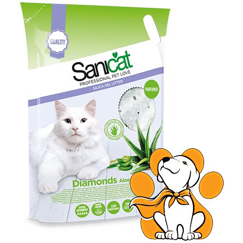 Sanicat Silikonski pesak za mačke Diamonds aloe vera 5l Cene
