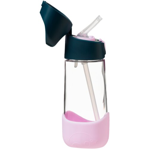  Lonček s slamico tritan 450 ml indigo rose Slike