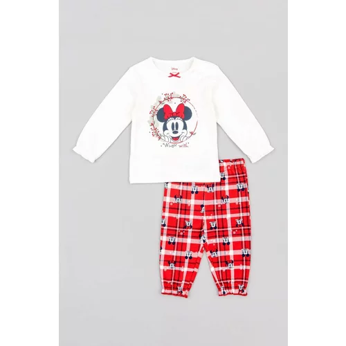 Zippy Dječja pamučna pidžama boja: crvena, s uzorkom