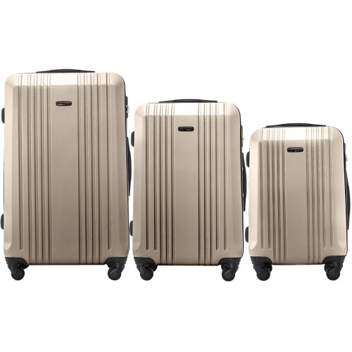  KST01 KESTREL, Set od 3 ABS+ kofera (V,M,S) Wings, CHAMPAGNE Slike