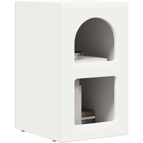  Noćni ormarić 2 pcs Bijelo 29.5 x 35 x 50 cm Konstruirano drvo Slike