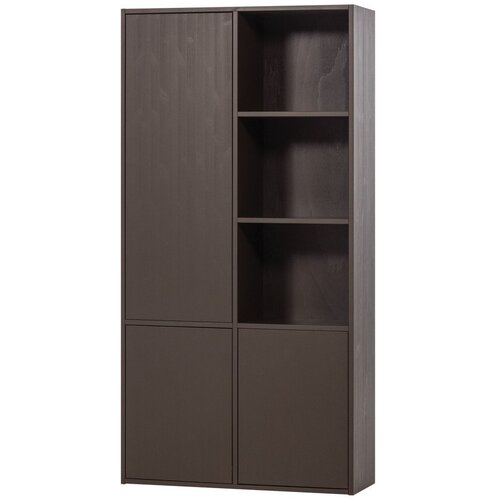 WOOOD Temno rjava modularna omarica iz masivnega bora 108x215 cm Meggy &ndash; Cene
