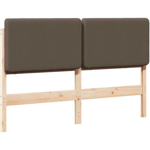 Tapecirani uzglavlje Smeđa i taupe 150 cm Čvrsto borovo drvo Slike