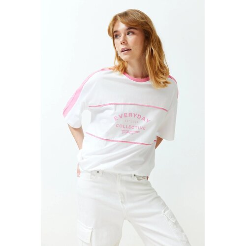 TRENDYOLMILLA Ženska majica TWOSS24TS00132, Bela Cene