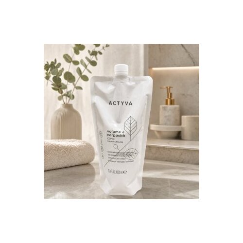Kemon Actyva Volume E Corposita Volume &amp;amp; Bounce Conditioner učvr&amp;scaron;ćujući regenerator za kosu za volumen i učvr&amp;scaron;ćivanje kose Refill 1000 ml Slike