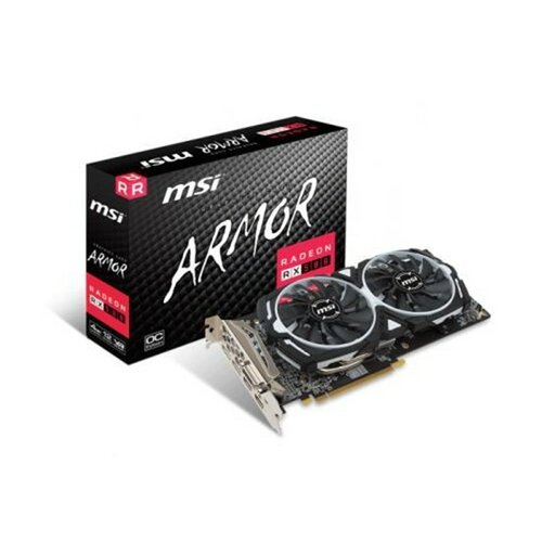 MSI AMD Radeon RX580 V341-066R Armor OC X 4GB GDDR5, 2XHDMI/2xDP/DVI grafička kartica Slike