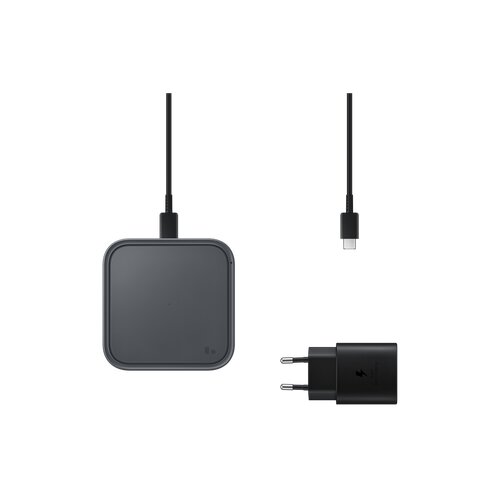 Samsung indukcijski punjač 2.77 A Wireless Charger Pad EP-P2400T EP-P2400TBEGEU Izlazi USB-C&amp;trade; tamnosiva Slike