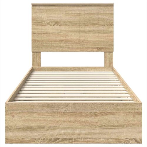  Krevet s od storage Sonoma hrast 90 x 190 cm Konstruirano drvo Slike