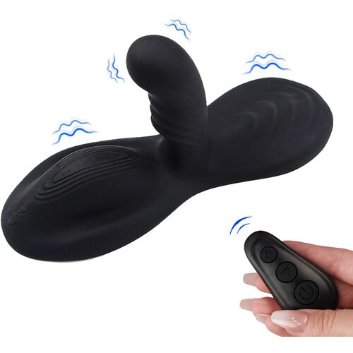 SuperLove Extra Strong G-Spot Vibrating Pad with Remote Black Slike