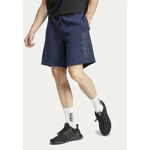 Adidas Športne kratke hlače ALL SZN Fleece Graphic IW1195 Modra Regular Fit
