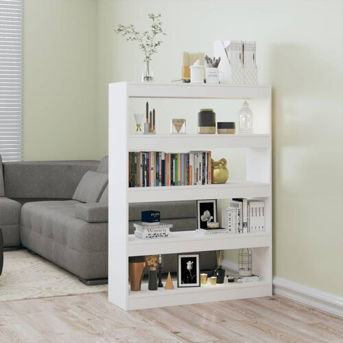 vidaXL knjižna omara/pregrada bela 100x30x135 cm Cene