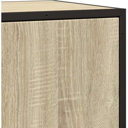 VidaXL Komoda boja hrasta 35,5 x 35 x 76 cm konstruirano drvo i metal Slike
