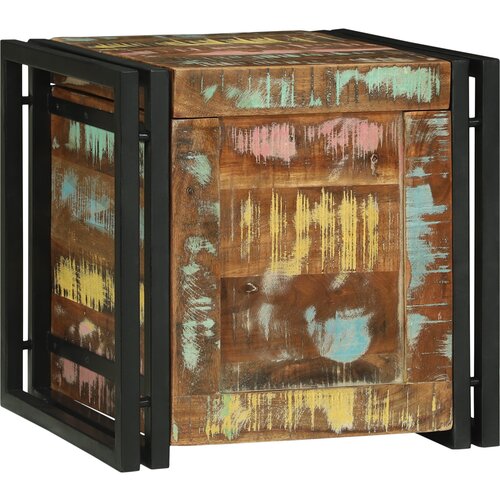 vidaXL Kutija za spremanje Višebojna 40 x 40 x 40 cm Obnovljeno drvo Cijene