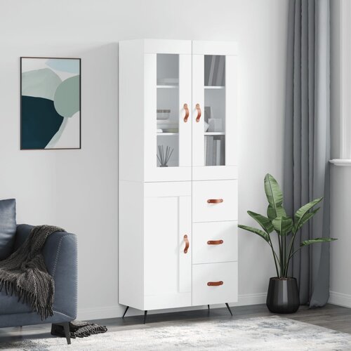 The Living Store Visoka omara bela 69,5x34x180 cm inženirski les - Visoka Omarica, (21661185) Cene