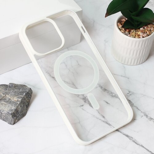 Torbica magesafe za iphone 15 pro max 6.7 bela Slike
