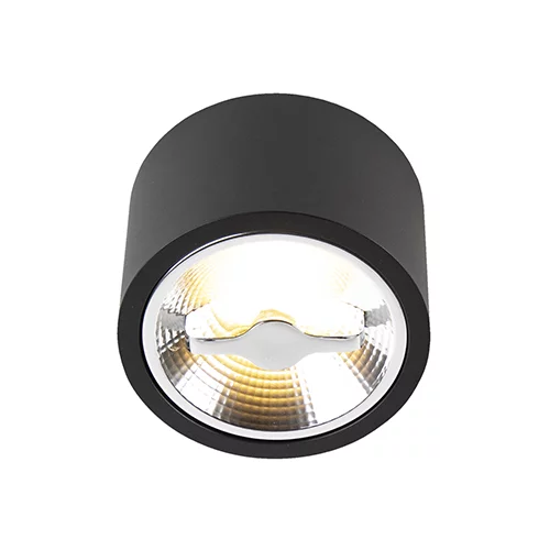 QAZQA Moderna stropna svetilka črna AR111 z LED - Expert