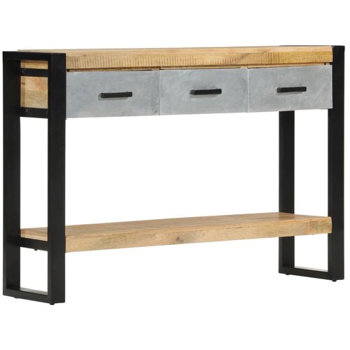 The Living Store Konzolna mizica 110x30x76 cm trden neobdelan mangov les - Konzolna Mizica, (21661893) Cene