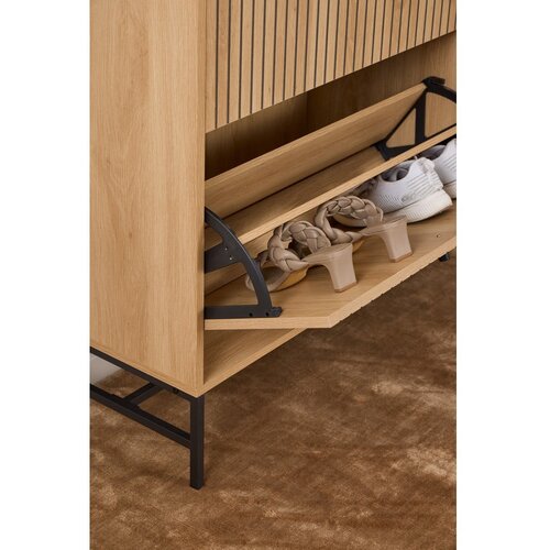 Actona Preklopna omarica za čevlje v hrastovem dekorju v naravni barvi 99x140x35 cm Albany &amp;ndash; Slike