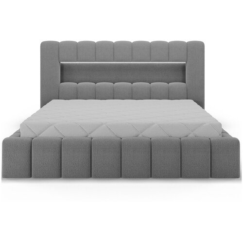 ELTAP Sivi tapecirani bračni krevet s prostorom za odlaganje s podnicom 180x200 cm Lamica &amp;ndash; Slike