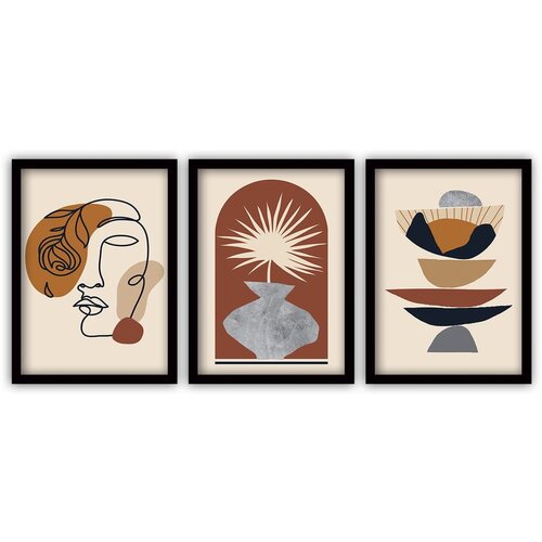 Vavien Artwork set od 3 slike u crnim okvirima modern, 35 x 45 cm Cijene