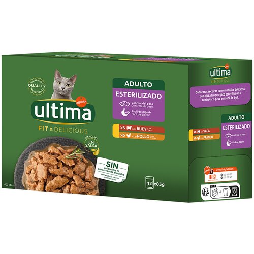 Affinity Ultima Ultima Cat Fit & Delicious 12 x 85 g - Piščanec in govedina Cene