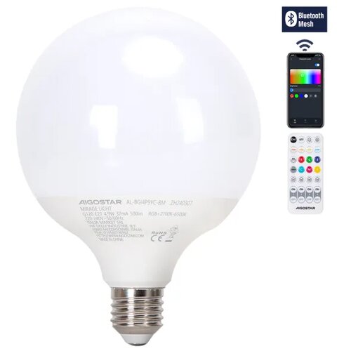 Aigostar LED RGBW prigu&scaron;iva sijalica MESH G120 E27/4,9W/230V 2700-6500K + daljinski upravljač - Aigostar Cene