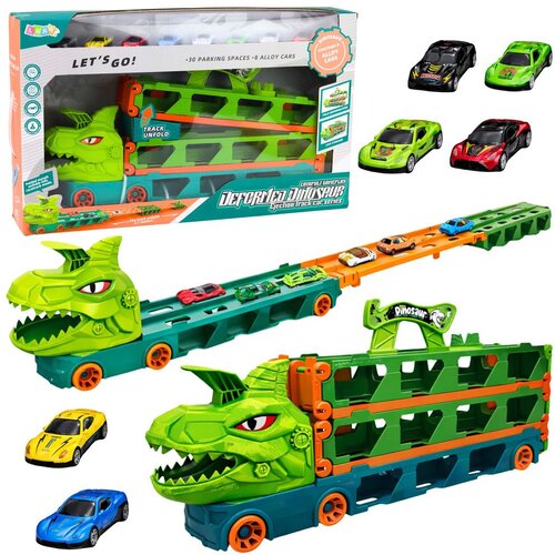  s dinosaurima i opružnim tračnicama za bacač automobila 4u1 Slike