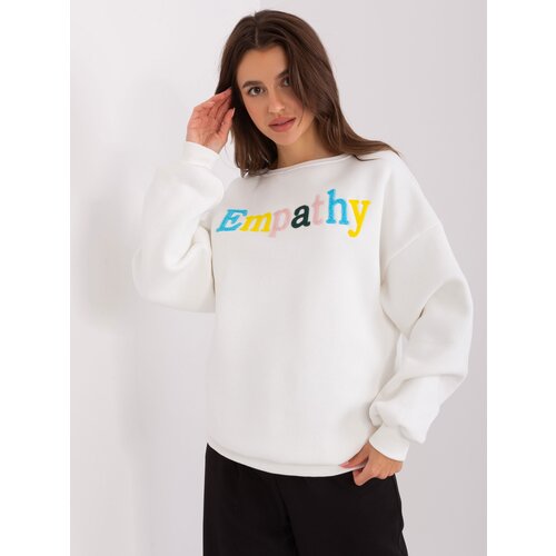 Fashion Hunters Ecru hoodie with inscription Slike