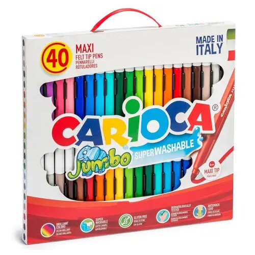Carioca jumbo flomasteri, set od 40 komada - Slike