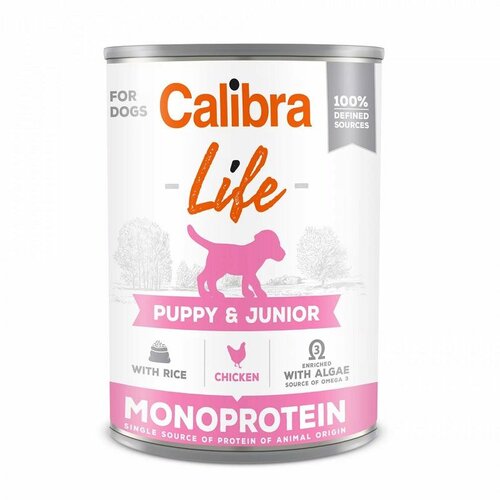 CALIBRA Dog Life Puppy & Junior Piletina sa Pirinčem Konzerva, hrana za pse 400g Slike