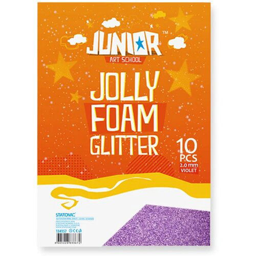 Junior jolly Glitter Foam, eva pena sa šljokicama, A4, 10K, odaberite nijansu Ljubičasta Slike