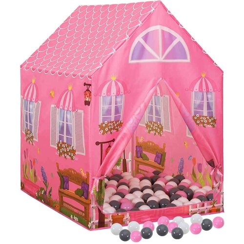 vidaXL Dječji šator za igru s 250 loptica ružičasti 69 x 94 x 104 cm Cene