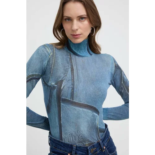 Versace Jeans Couture Pamučni pulover lagani, s poludolčevitom
