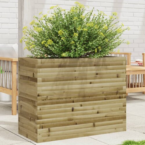 VidaXL Vrtno cvetlično korito 90x40x68,5 cm impregnirana borovina Slike