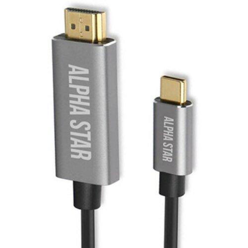 Alpha Star uSB kabl TIP-C na HDMI 4K muški 1,2m Slike