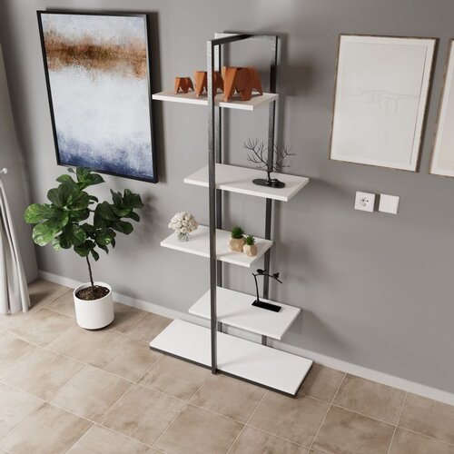 Hanah home modern ruzgar L715 white multi purpose shelf Cene