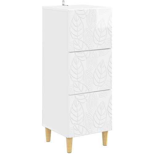 VidaXL Ormar s ladicama Bijela visokog sjaja 33 x 34,5 x 90 cm Slike