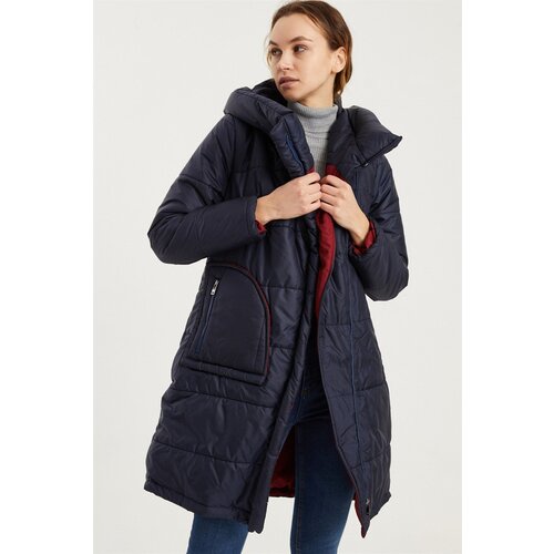 Dewberry Z6652 WOMEN'S COAT-NAVY BLUE Cene