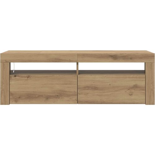  TV ormarić LED boja hrasta 120x35x40 cm konstruirano drvo Smeđa Slike