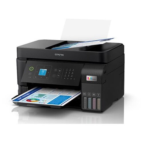 Printer EPSON EcoTank L5590 print/copy/scan/fax.Rezolucija 5760 x1440 dpi. 33str/min Monokrom. 20str/min Colour.USB, WiFi, WiFi Slike