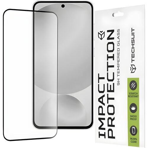 Techsuit za&scaron;titno celoplo&scaron;no staklo 111D za Samsung Galaxy S25 FE - Crna Cijene