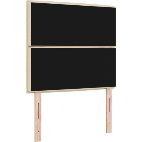  LED uzglavlje sa linijskim dizajnom krem 90 cm tkanina Slike