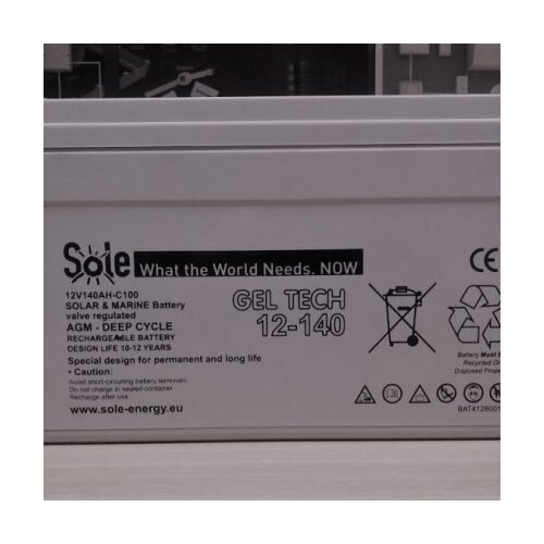  GELTECH AKUMULATOR 12/140Ah HERMETIKA 45.5X17.5X23.5 Slike