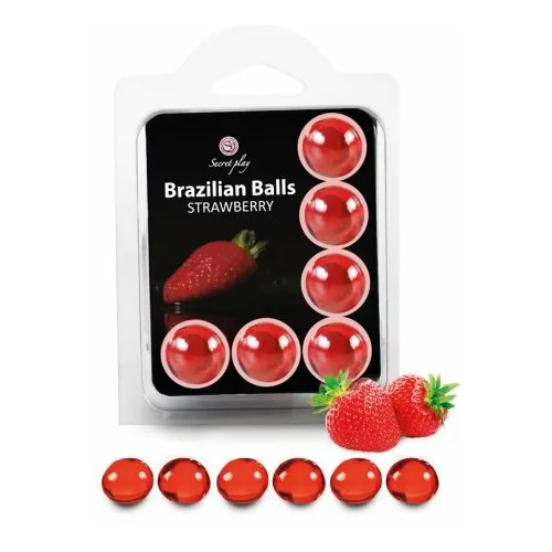 SecretPlay Brazilske Kroglice Strawberry 6/1